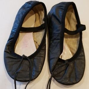 Girls Toddler Leather Ballet Slipper Size 10